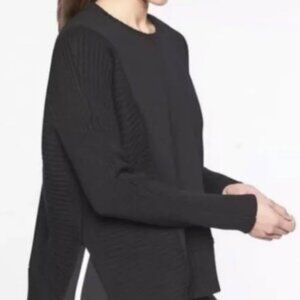 Athleta Bayridge Asymmetrical Sweater Black